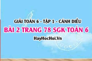 Giải bài 2 trang 78 Toán 6 Tập 1 SGK Cánh Diều